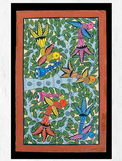 Patua Art Painting - Celebrating Birds