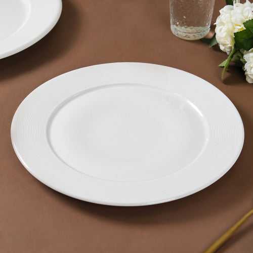 Riona Ceramic Dinner Plate White 10 Inch