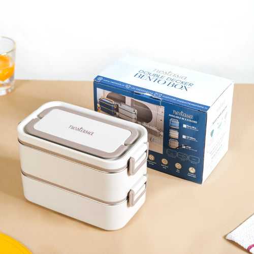 Ninja Airtight Double Decker Bento Lunch Box Matte Beige 2000ml