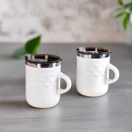Coffee Mug Set Of 2 White 400ml