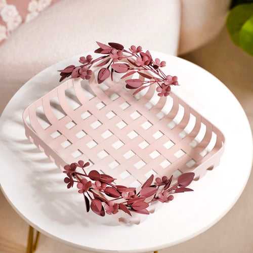 Bloom Pink Decorative Basket 13x10 Inch