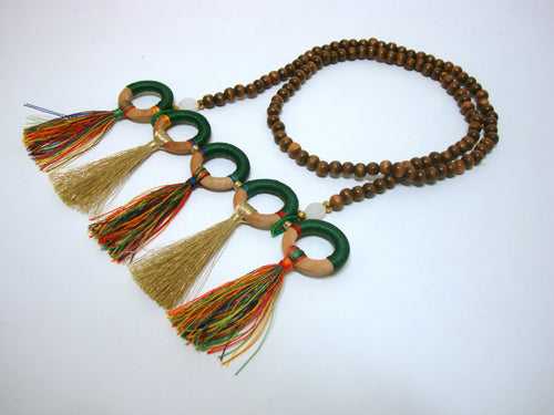 Five Loop and Tassel Summer Necklace