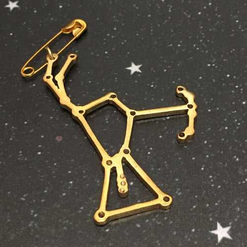 Golden 'ORION'  Brooch