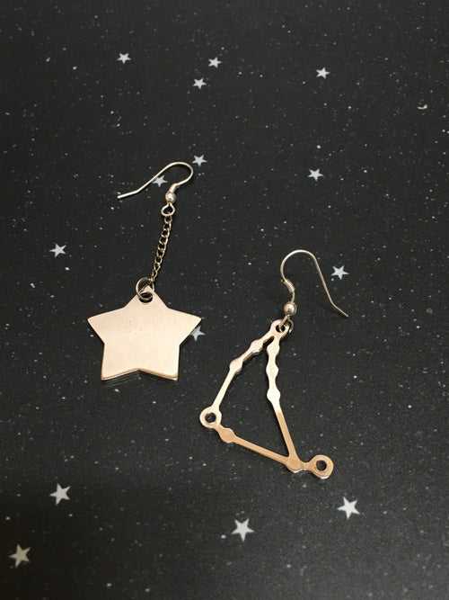 Silver Star 'CAPRICORN' Earrings