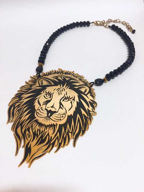 Animal Power Fierce Lion Necklace