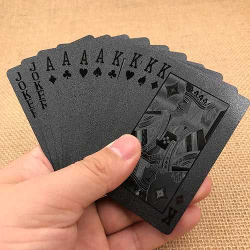 Black Playing Cards - Plastic