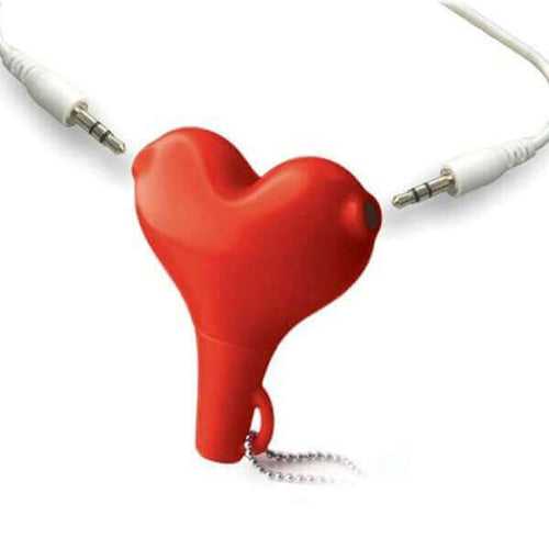 Heart shape Headphone Splitter