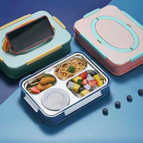 4 Compartment With Bowl Insulated Bento Box
