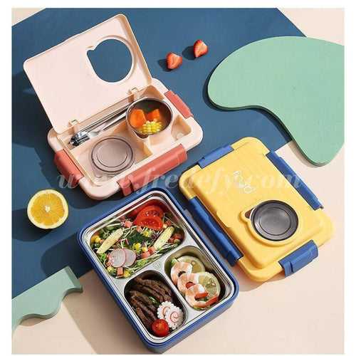 Double Decker 4 Compartment Insulated Lunch Box