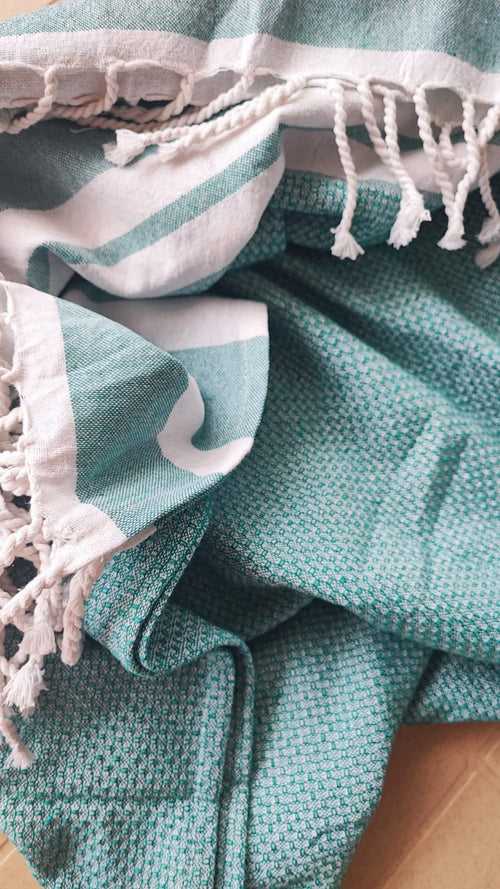 Absorbent Turkish Weaved Organic Cotton Bath Towel Sea Blue XL For Men