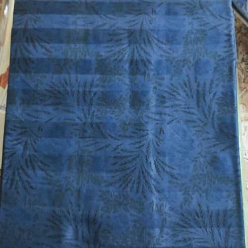 Dark Blue Floral Sateen Striped Single Bedsheet (60 x 90in)