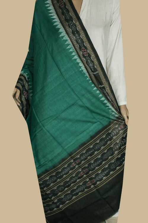 Pine Green Orissa Ikat Cotton Dupatta