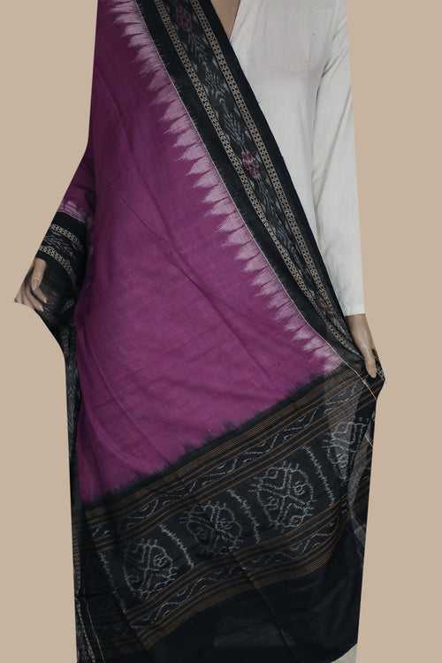 Boysenberry Purple Orissa Ikat Cotton Dupatta