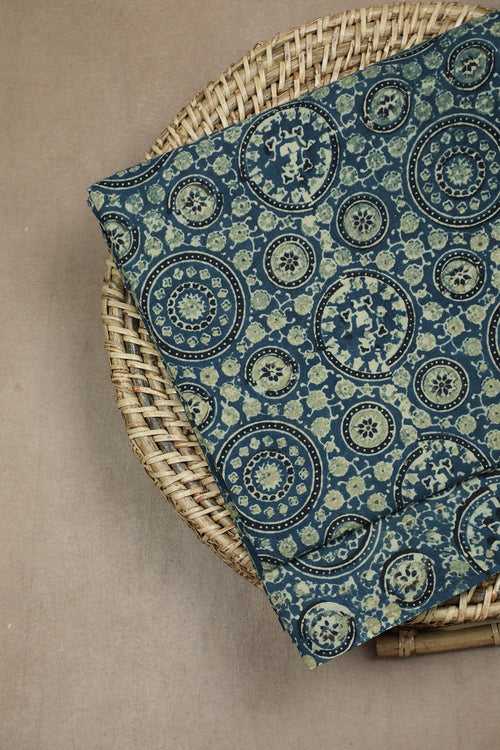 Patterns on Indigo Ajrak Cotton Fabric