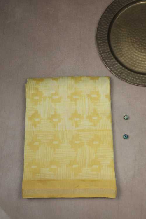 Yellow Shibori Silk Cotton Saree