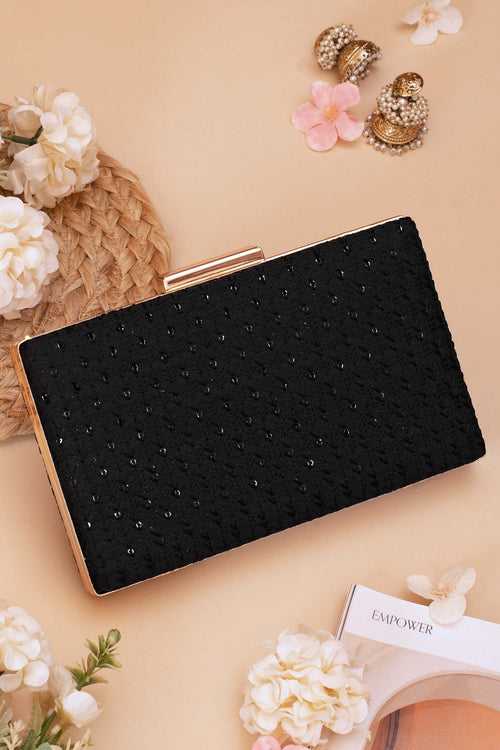 Noir Black Clutch