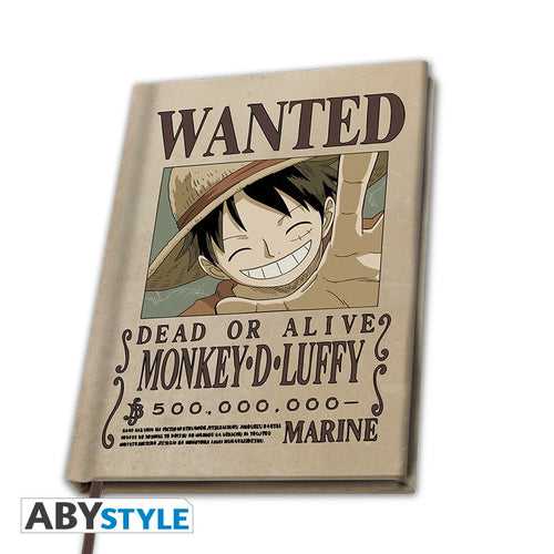ONE PIECE Notebook Wanted Luffy A5 by AbyStyle