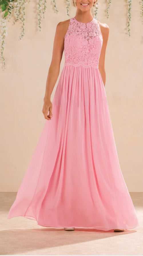 Pink Lace Sleeveless Bustier Dress