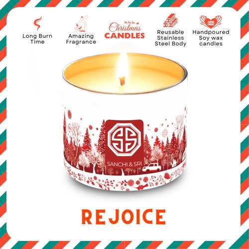Rejoice - Stainless Steel Single Wick Candle