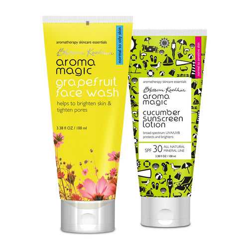 Combination Skin Comobo - Grapefruit Face Wash | Cucumber Sunscreen