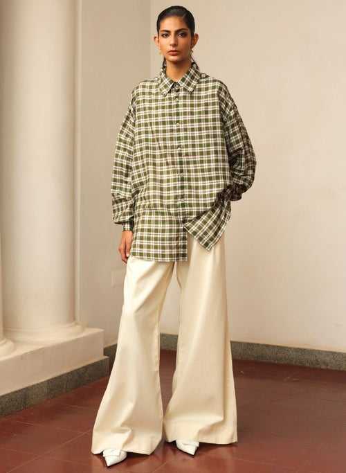 Wide Leg Drill Trousers