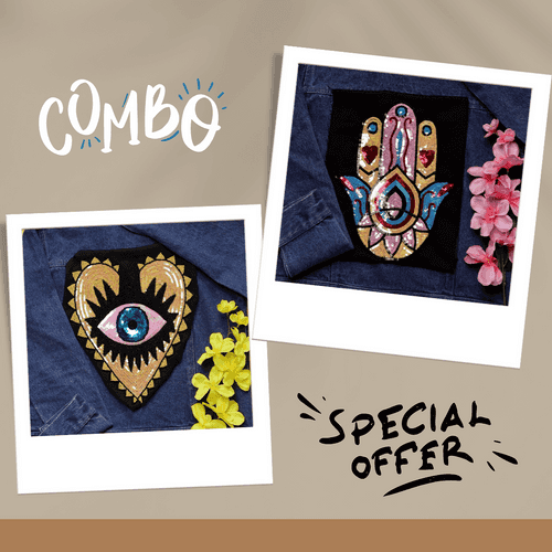 Combo Patch : Hamsa + Evil Eye