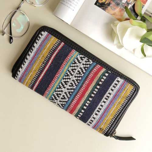 Multicolored Jacquard Wallet