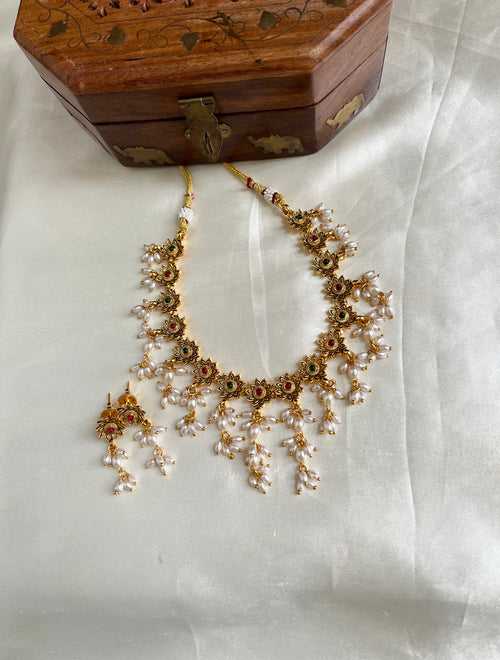 Simple Rice pearls necklace NC1087