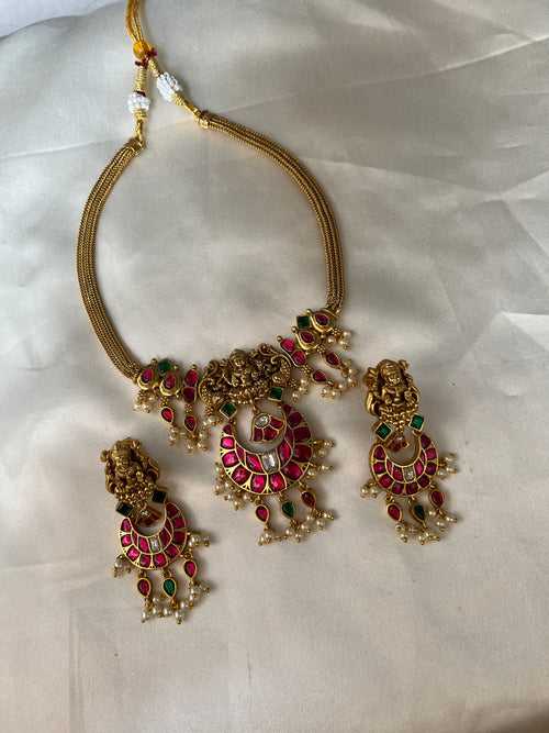 Jadau Lakshmi chain set NC1084