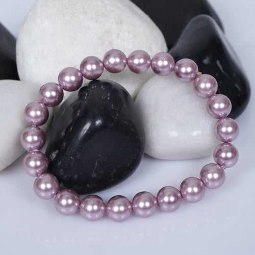 Imeora Peach 8 mm Shell Pearl Bracelet