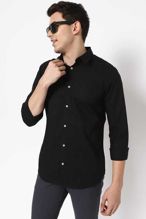 Black Solid Shirt