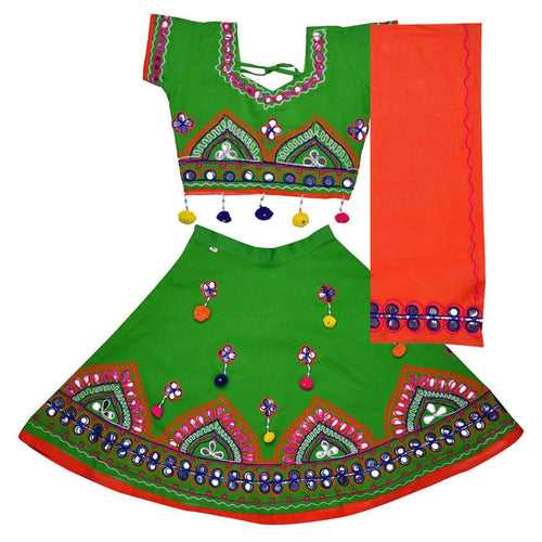 Girl's Cotton Ghaghra Choli, Leghnga Choli, Chania Choli 143grn