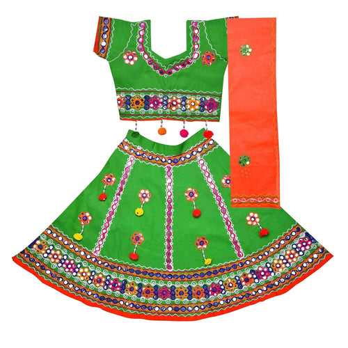Girl's Cotton Ghaghra Choli, Leghnga Choli, Chania Choli 144g
