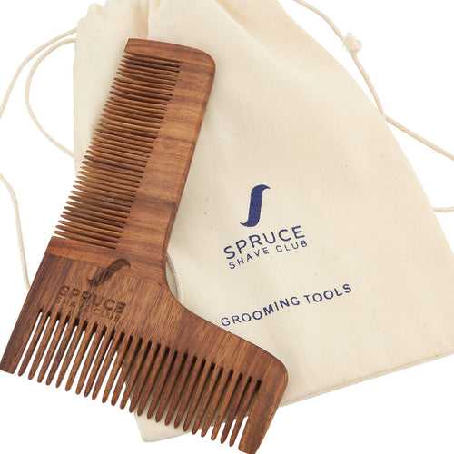 Wooden Beard Shaping Comb