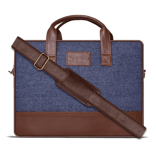 Vegan & Tweed Pro Laptop Sling Bag Vintage Blue