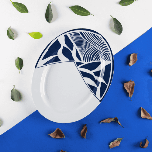 Sea & Blue Leaves – Platter