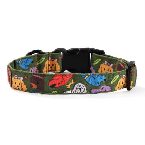 Dog Collar Neck Belt (Olive Green) - Butter Pup