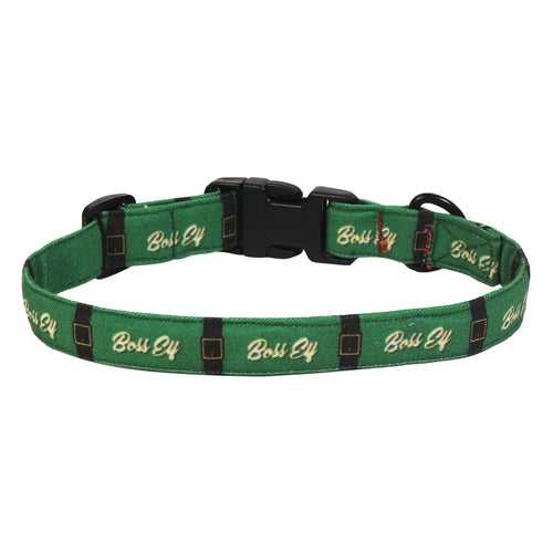 Christmas Dog Collar Belt - Boss Elf