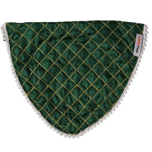 Nawab Collection Zari Festive Dog Bandana - Green (Adjustable)