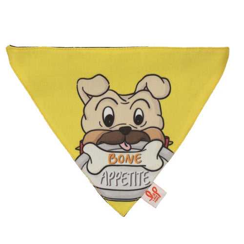 Adjustable Dog Bandana/ Dog Scarf - Bone Appetite