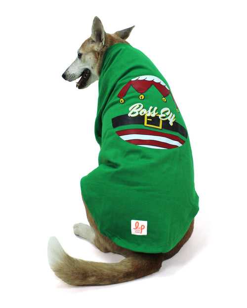 Winter Dog Sweatshirt - Boss Elf Christmas