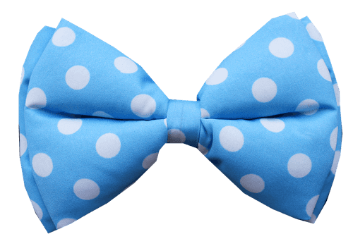 Dog Bowtie - Blue Polka Dots  (Adjustable)