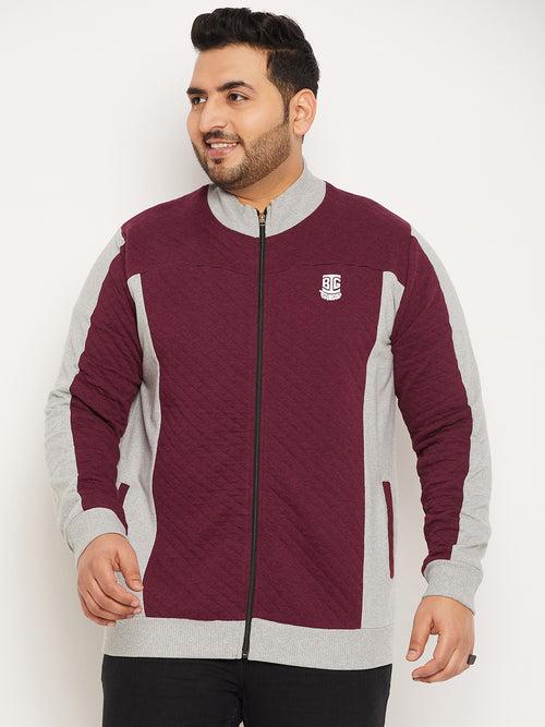 Men Plus Size Abled Colorblock Sweatshirt