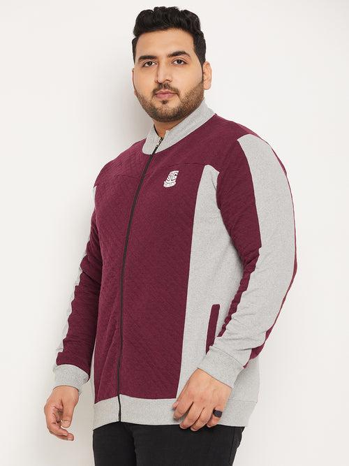 Men Plus Size Abled Colorblock Sweatshirt