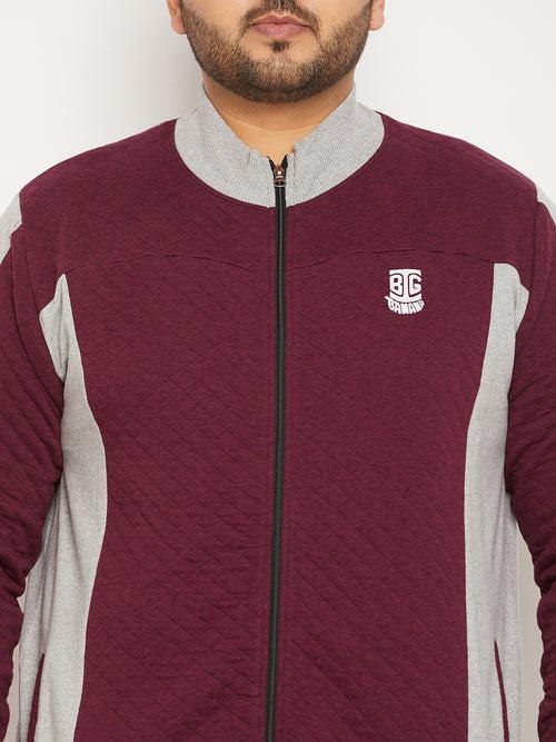 Men Plus Size Abled Colorblock Sweatshirt