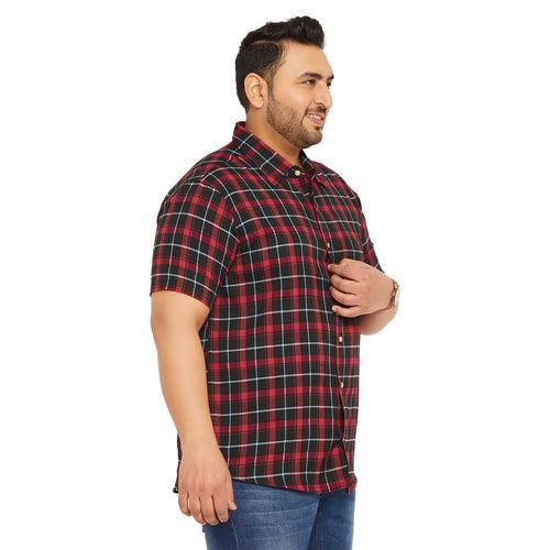 Men Plus Size Angstron Check Shirt