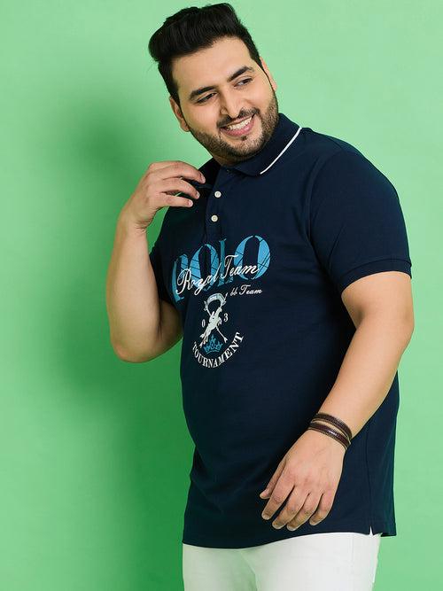 Men Plus Size Bozhou Printed Polo Tshirt