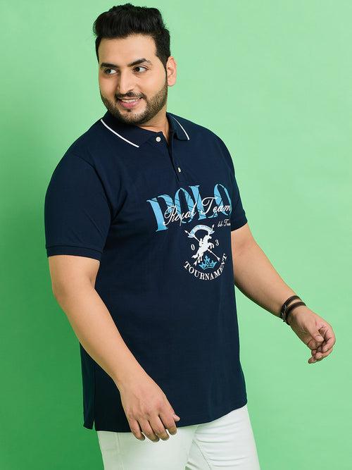 Men Plus Size Bozhou Printed Polo Tshirt