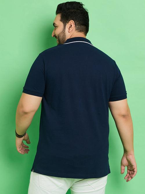 Men Plus Size Bozhou Printed Polo Tshirt