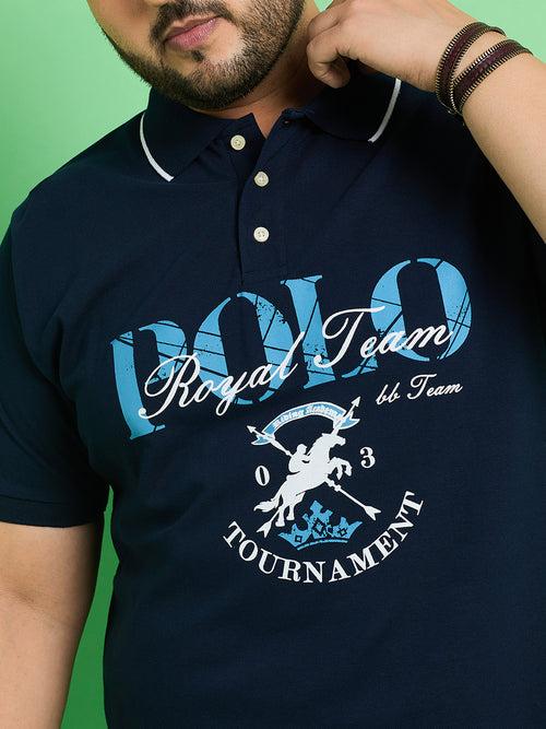 Men Plus Size Bozhou Printed Polo Tshirt